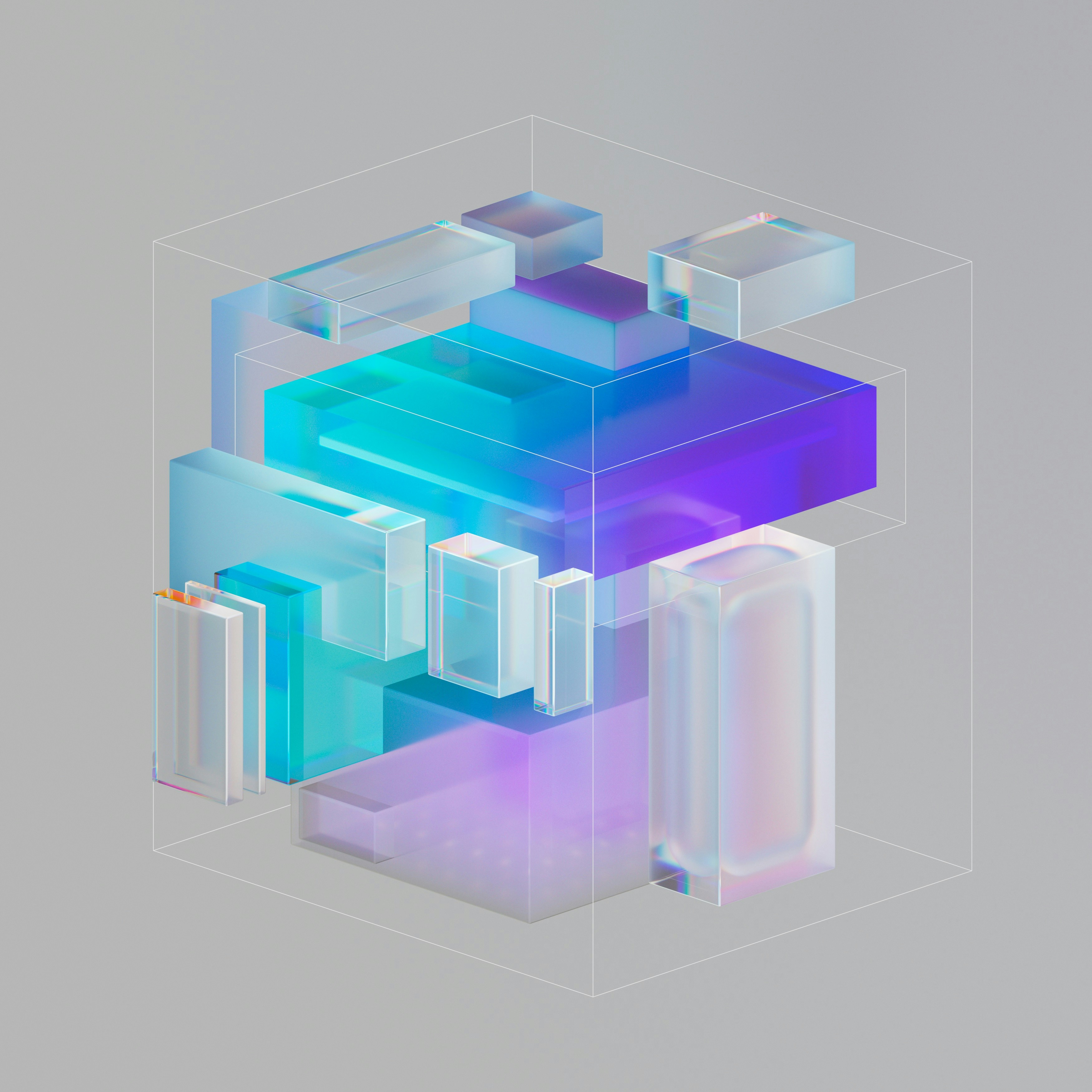 Abstract purple pattern with digital elements